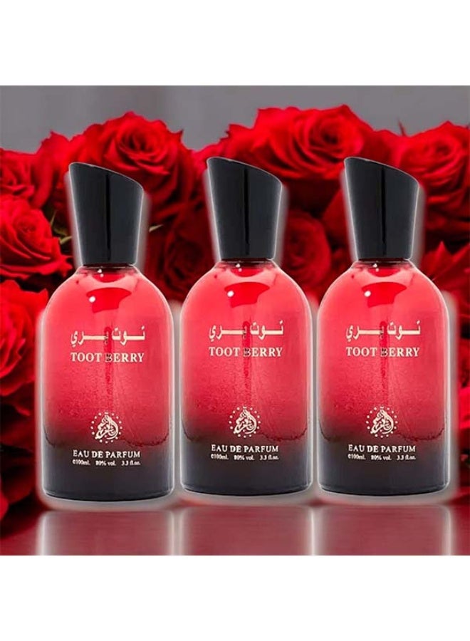 عطر توت بري  100 مل 3 قطع